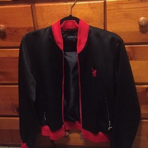 Playboy red and black bomber jacket